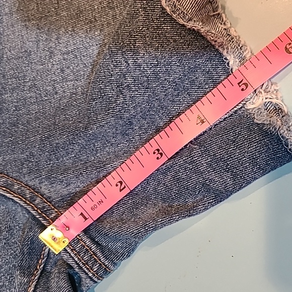 Indigo Rising Slightly Distressed Denim Shorts Size 5/27 - Picture 10 of 11